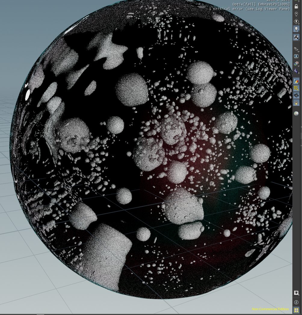 Modeling — sphere + noise setup